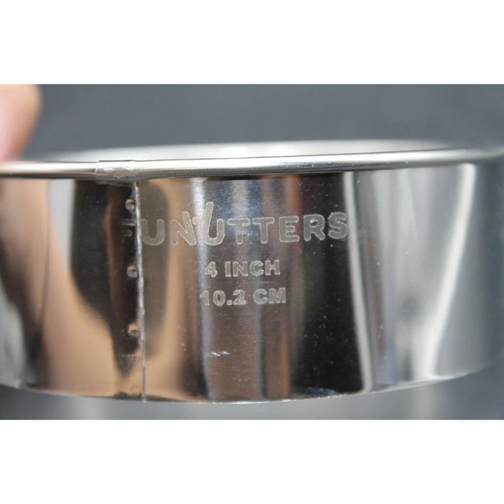 Funutters Stainless Steel Round Cookie Biscuit Cutter Set 4 Piece 2 3 4 5 Inch
